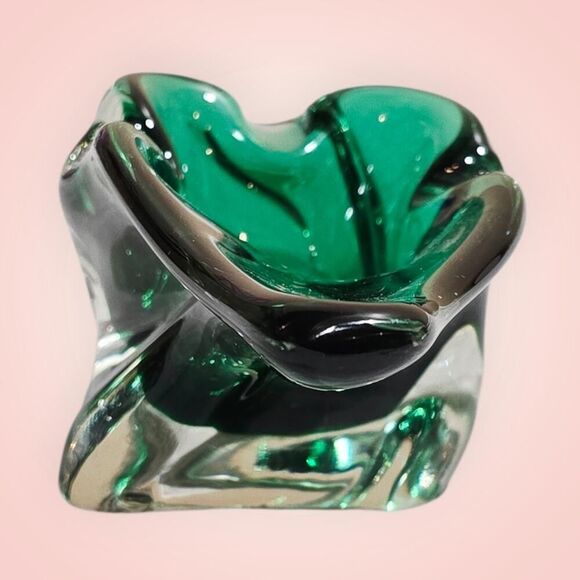 Vintage Czech Harrachov Glassworks Art Glass Bowl Circa 1958 Hand Made MCM - Picture 8 of 15